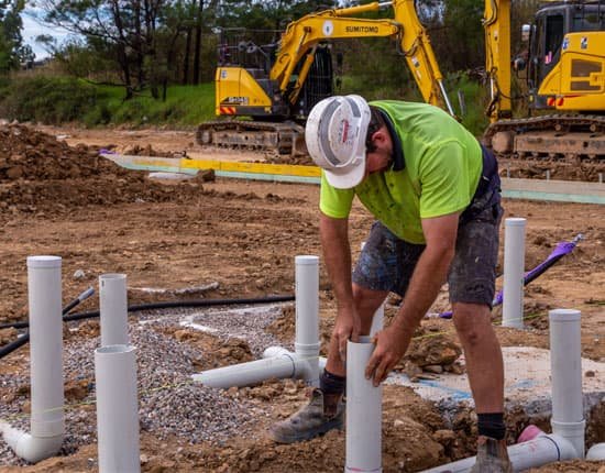 Plumbing pipework for new construction